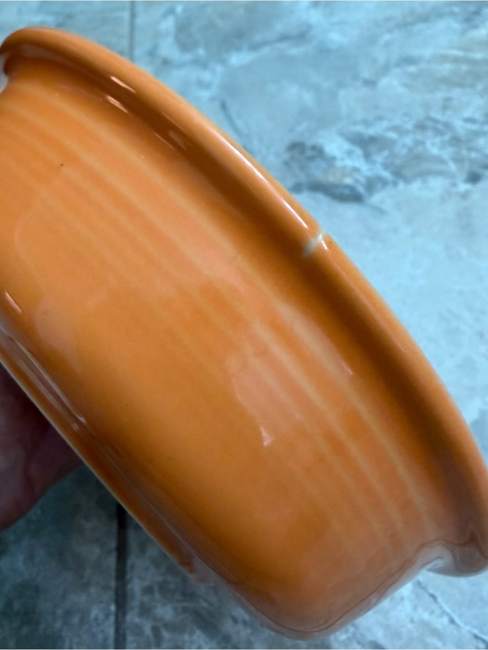 Fiestaware Tangerine Orange Classic Rim Cereal Bowl - Picture 6 of 7